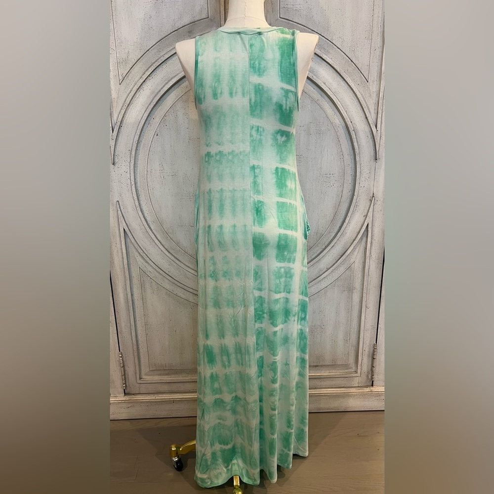 REBORN J Green Tie-Dye Maxi Dress NWOT - Picture 3 of 6